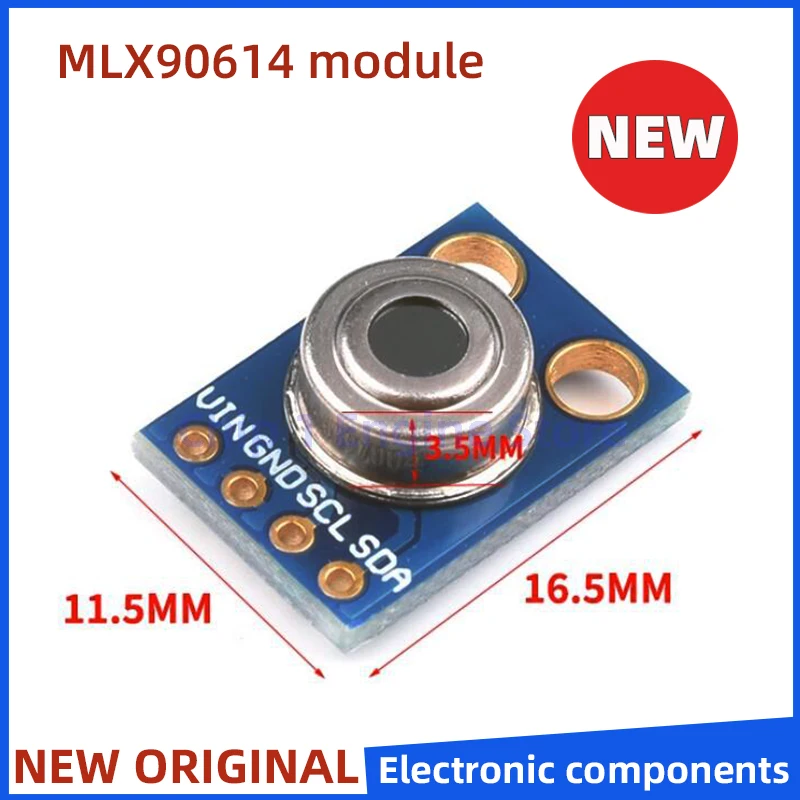 

IR Temperature Acquisition Module GY-906 MLX90614ESF New MLX90614 Contactless Temperature Sensor Module For Arduino Compatible