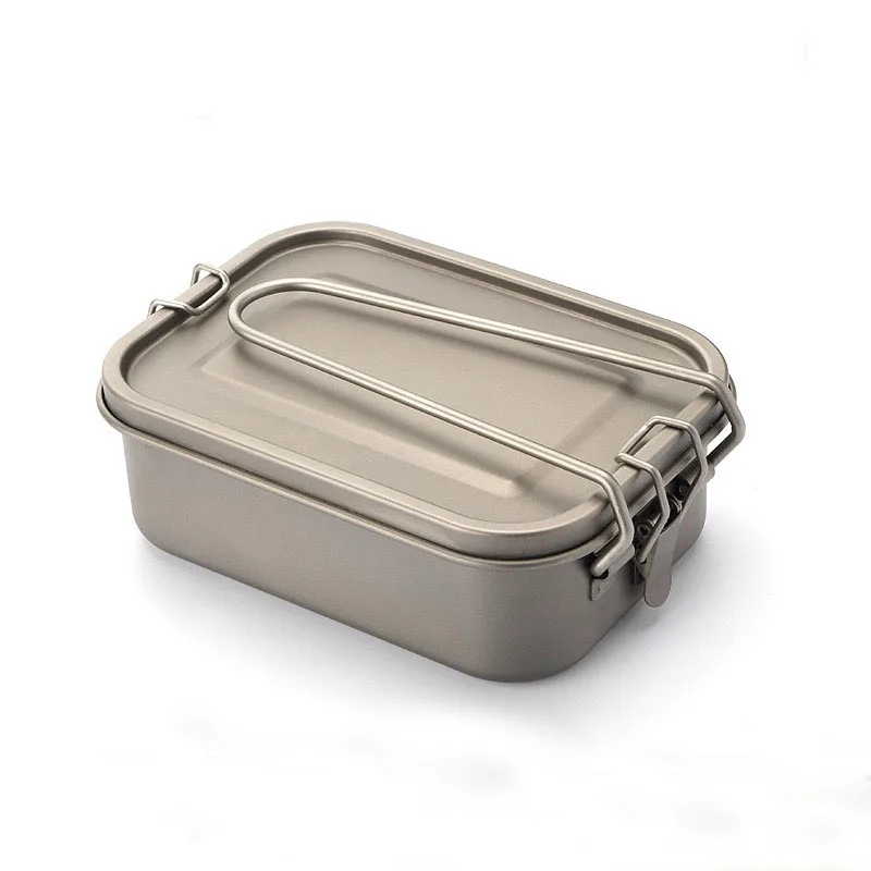 

700ML Titanium Mess Kit Camping Hiking Picnic Lightweight Fast Cookware Lunch Box Outdoor Backpacking Nonstick Cooking Tool