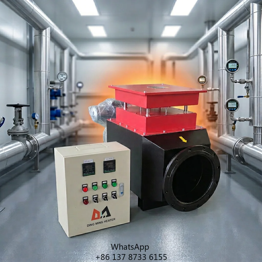 Industrial Electric Custom Finned Process Air Duct Heater With Air Blower