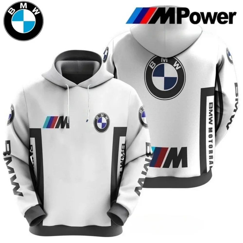 

25-26 Autumn Men's BMW Hoodie Long Sleeve Sweatshirt Jacket Coat Casual Fashion Sports Motorcycle Racing M Power Car Brand