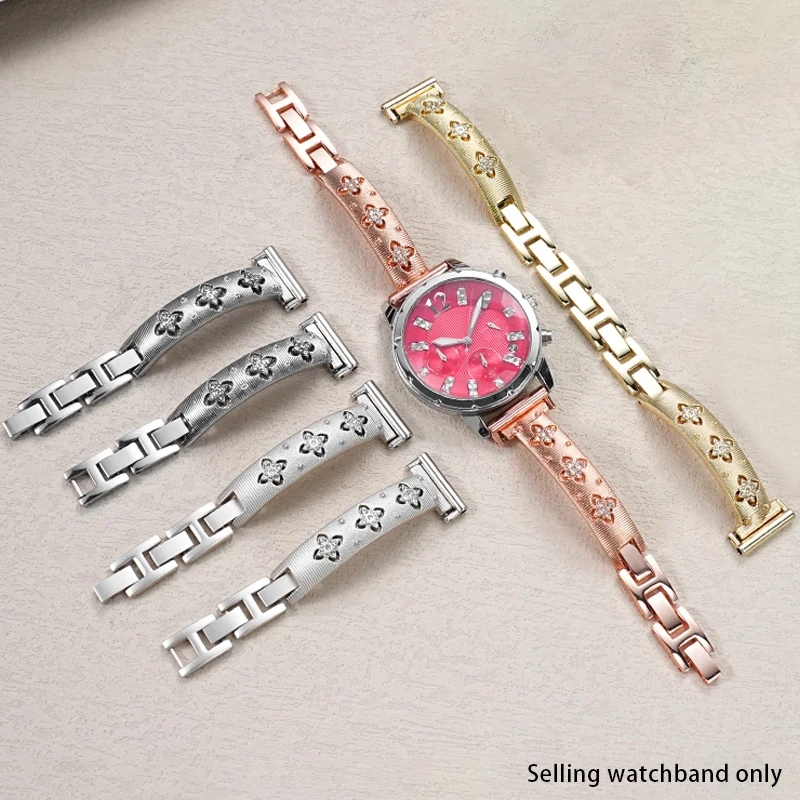 Para Casio SHE-5010 5011 5007 5020 nueva correa de reloj de acero inoxidable para mujer pulsera de liberación rápida 18mm oro/oro rosa/plata