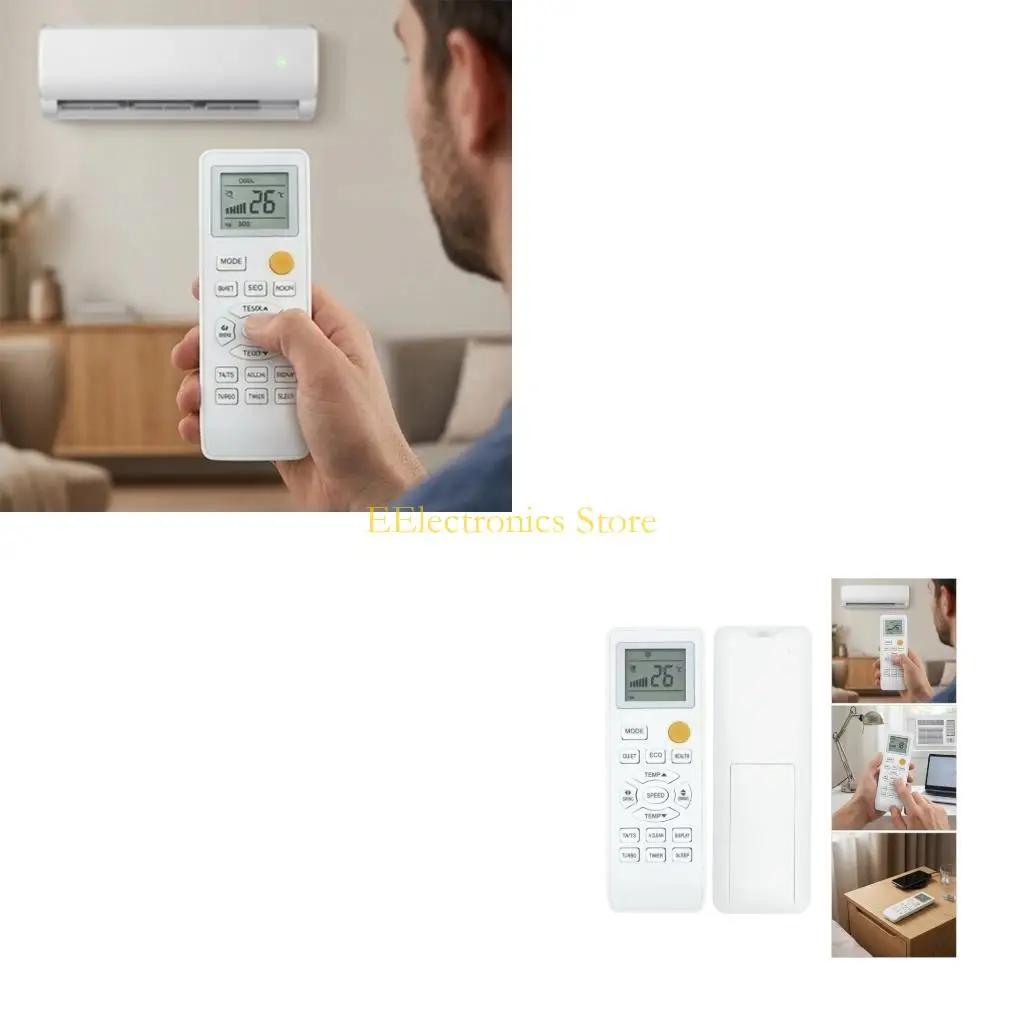 B03C Air Conditioner Remote Clear Button and Effortlessly Battery Installation For 0010401715 Multiple Device Compatible