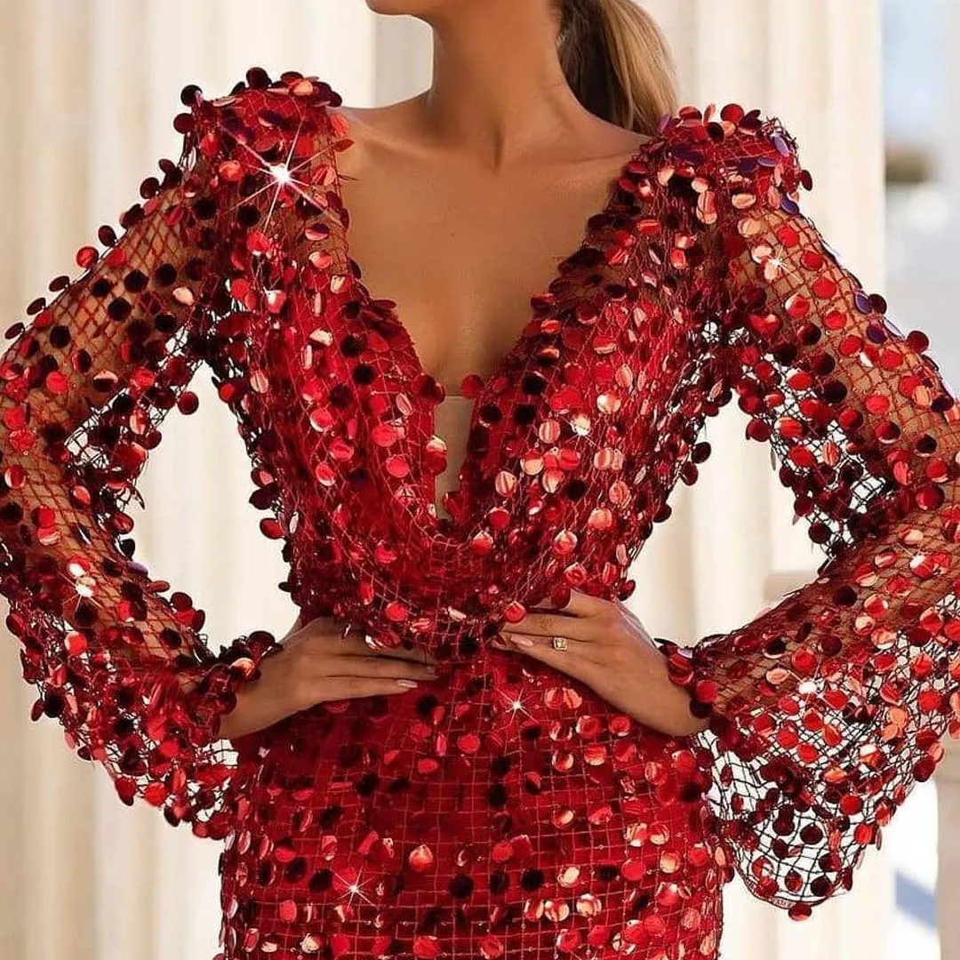 Vestido de Novia Rojo Fiesta Elegante