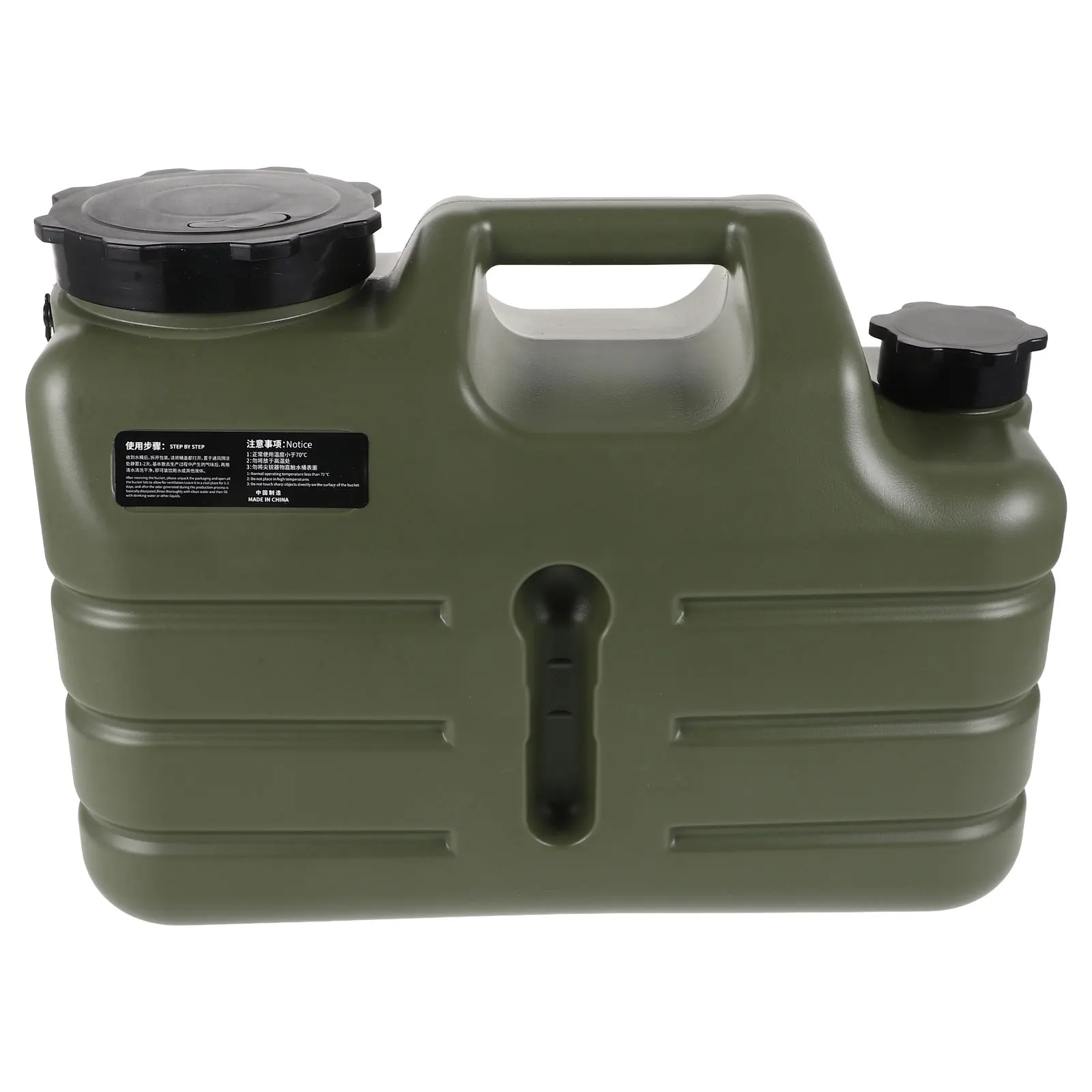 

Collapsible Water Container 10L Dark Green Portable Camping Bucket PE Material Large Capacity Outdoor Storage Jug