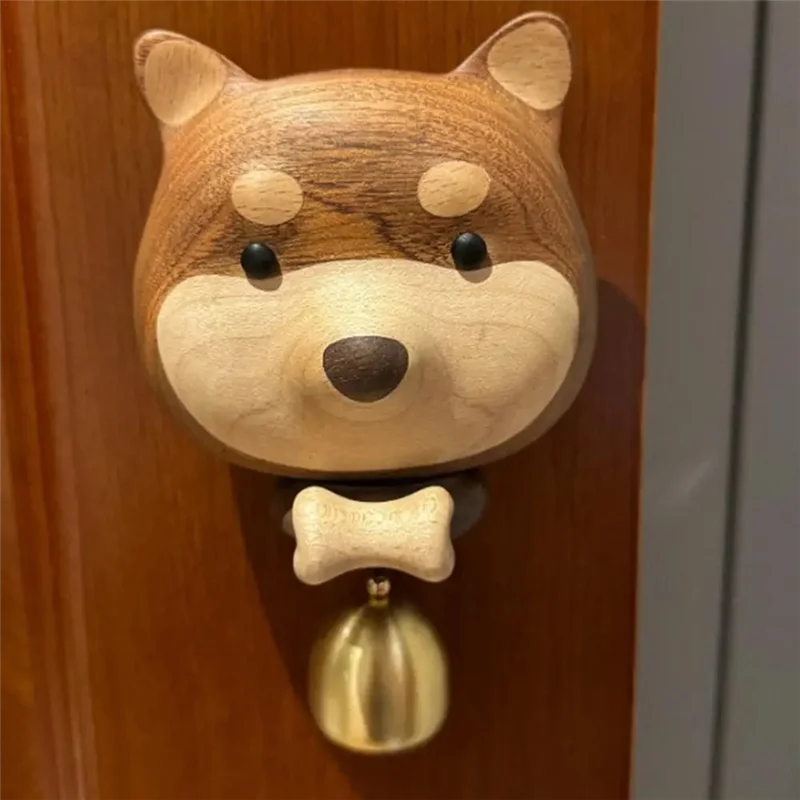 

Hot Selling-Cartoon Door Bell Ornament Doorbell Dog Wind Chime Wooden Bell Wood Doorbell Door Chime Door Opening Shopkeepers Bel