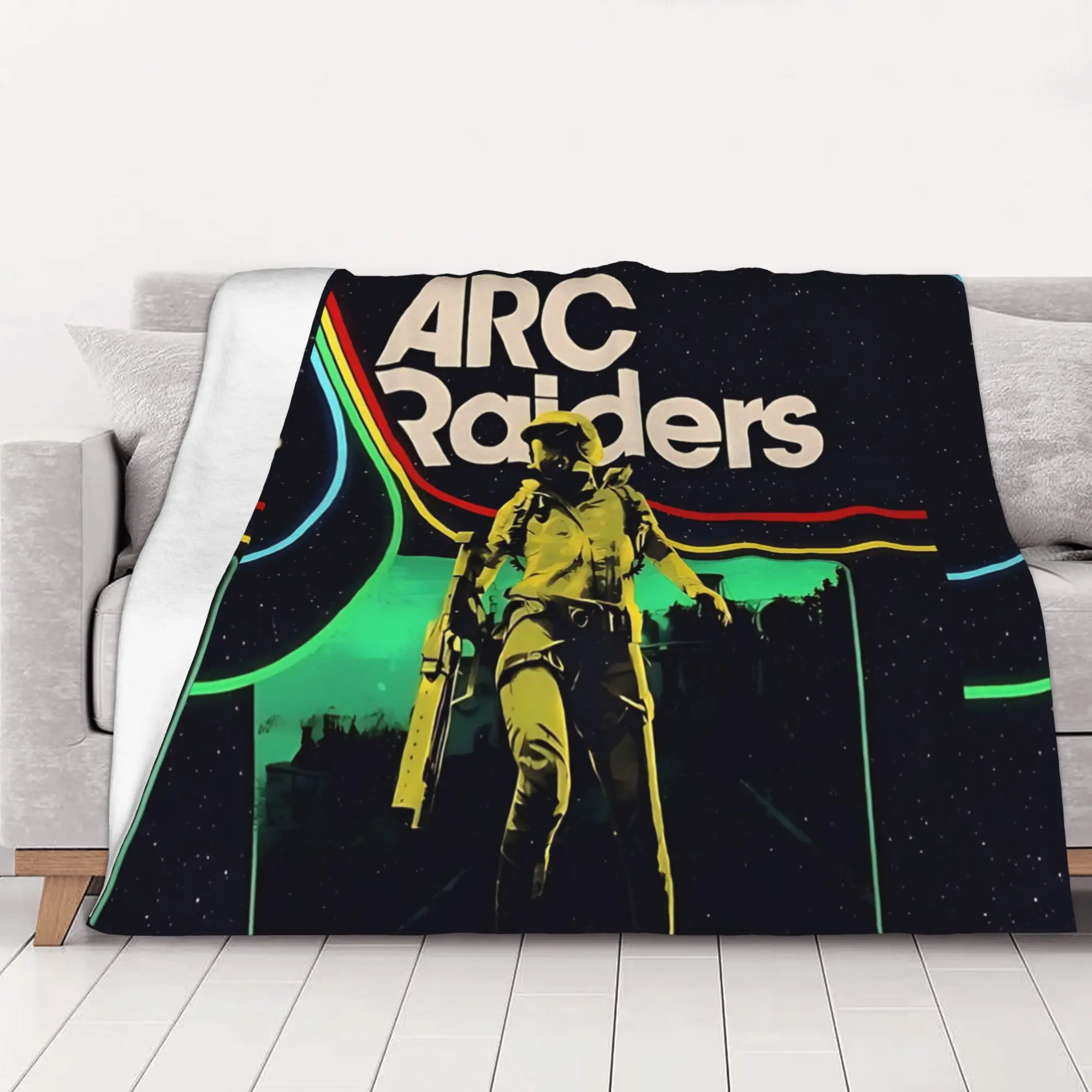 1PC Futuristic Tactical Warrior Arc Raiders Home Room Decorations Winter Blankets For Adults Bedding Home Interior Sofa Knee