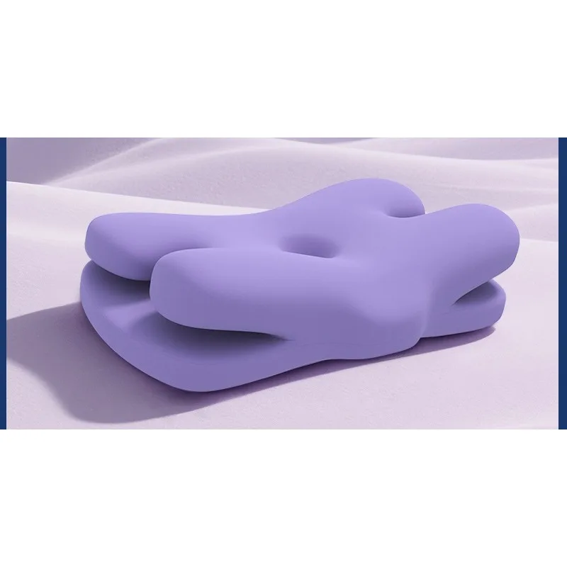 

Double Layer Pillow Faux Cotton Breathable Dual Texture Multi Purpose Comfortable Cervical Support for Side Sleepers Heat Relief