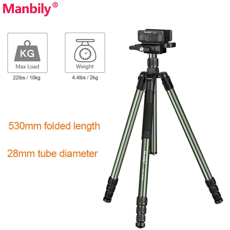 Manbily 530 مللي متر سبائك الألومنيوم المحمولة في الهواء الطلق ترايبود للصيد مع U-3 المحمولة السرج جبل المهنية التصوير ترايبود