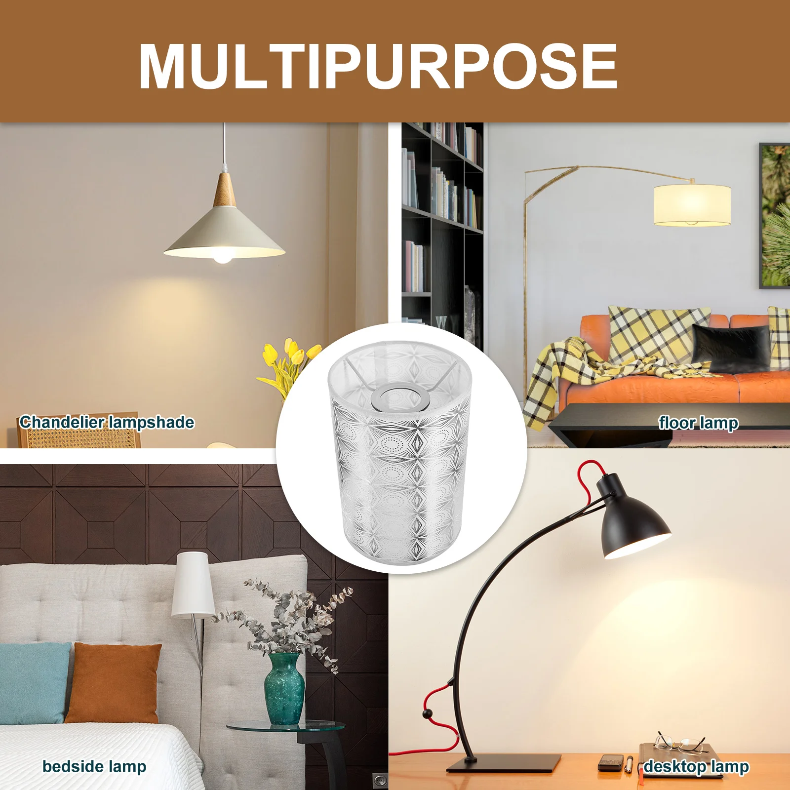 

Fabric Lampshade for Floor Cloth Shades Lampshades Table Shell Drum Iron Unique