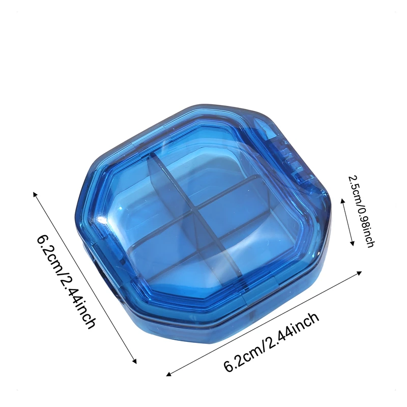 4/6 Grids Pill Storage Box Travel Medicines Storage Box Drug Separation Mini Portable Organizer Container With Seal Ring