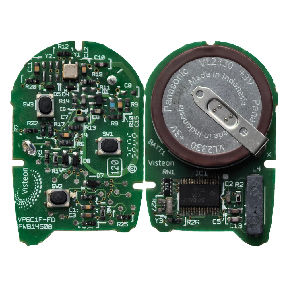 フォードトランジット用のオリジナルの3ボタンリモートキー、p/n: 6c1t15k601ag、oem 433mhz、4d63、2006、2007、2008、2009、2010、2011、2012、2013、2014