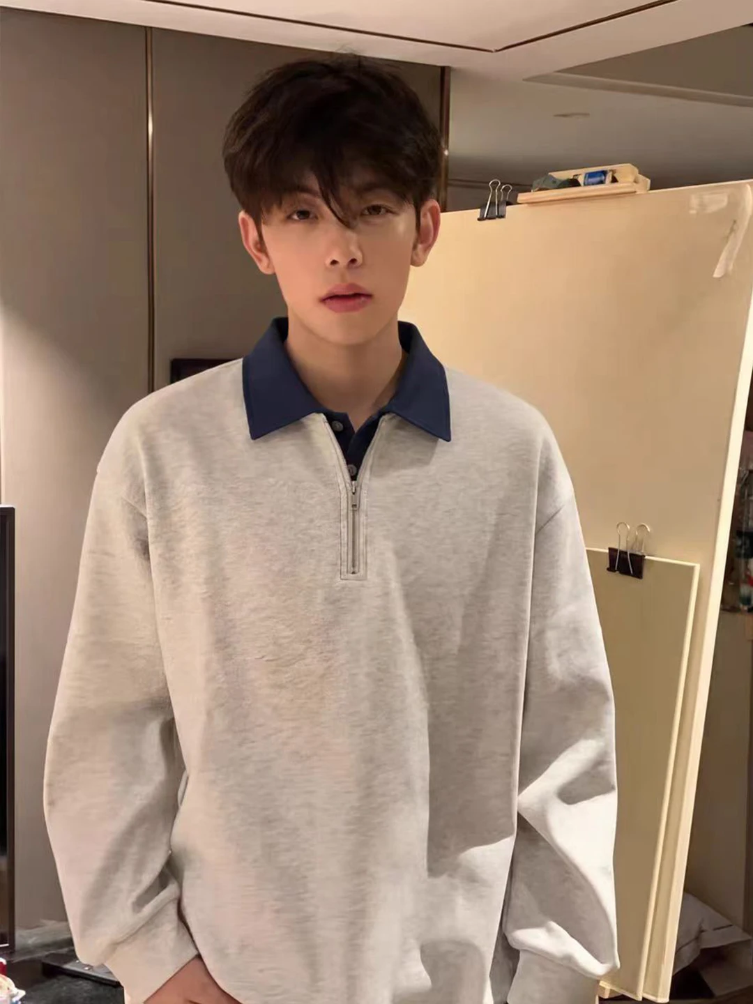 

Мужская толстовка American Style с воротником-стойкой, с длинным рукавом, утепленная, на молнии, для весны, базовый слой