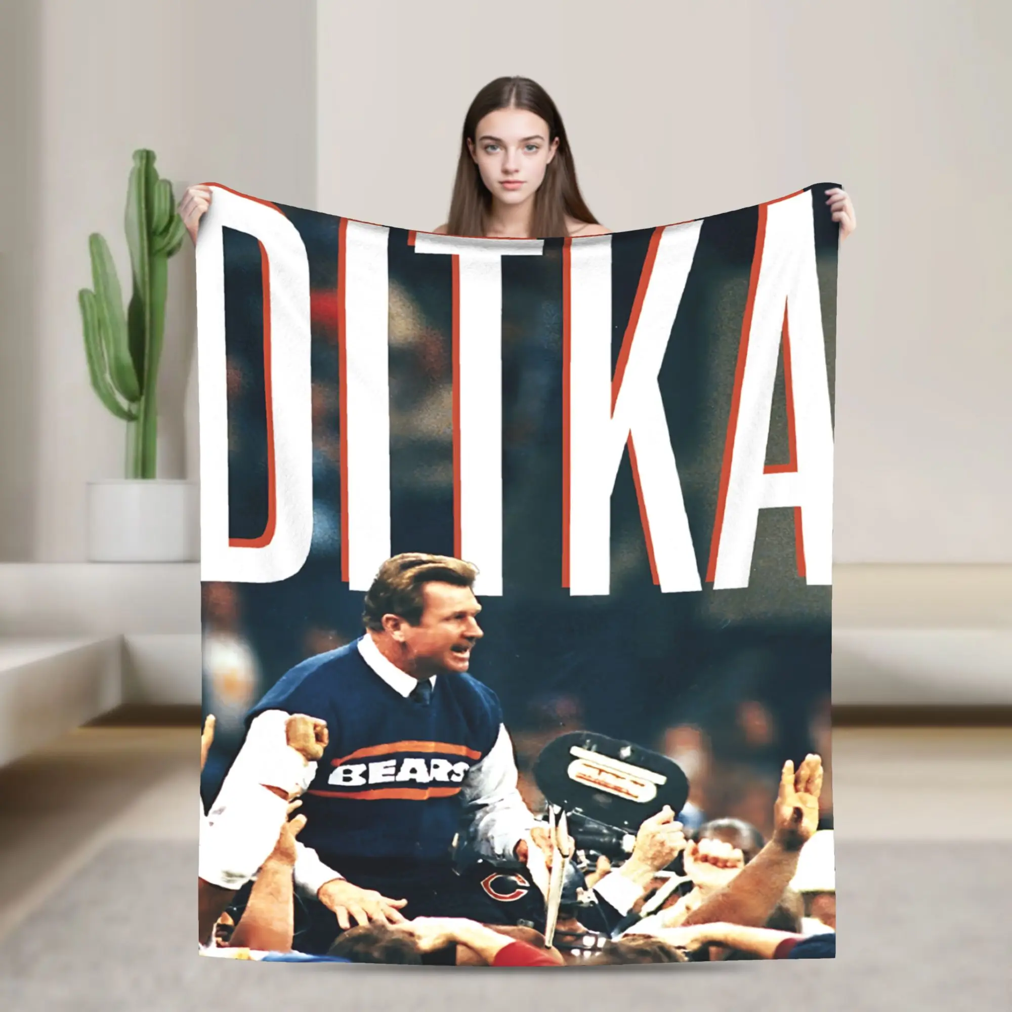 RIP Mike Ditka Blanket Cozy Soft  Throw Blankets for Couch 50x60 Inch Multiple Sizes Bedspread