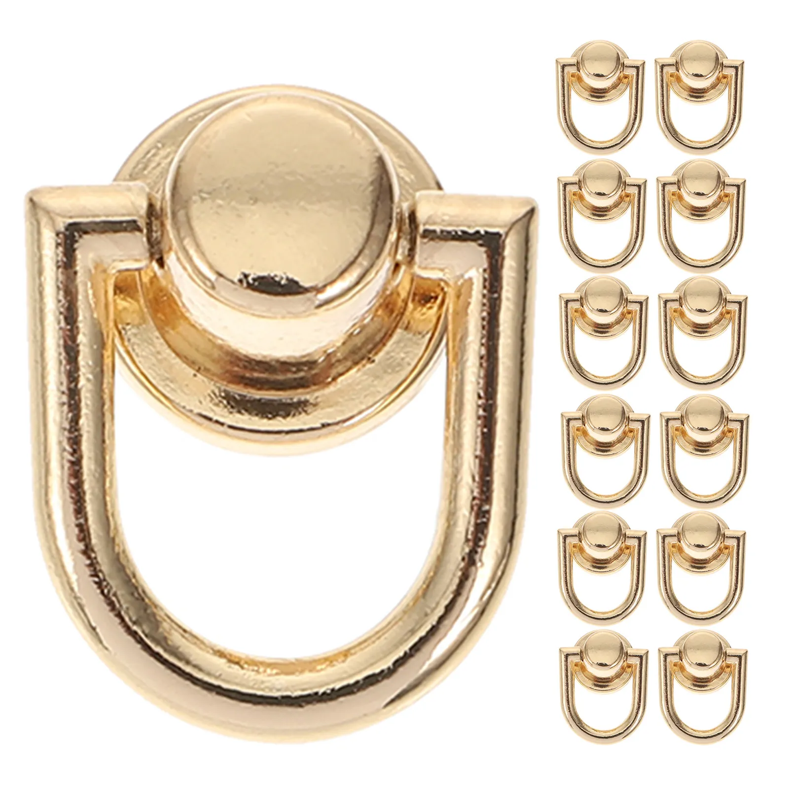 25Pcs D-Shaped Bag Buckle Set for DIY Purse Making Wear Resistant Alloy D Rings with Screw Connection Purse Clasp Hardware