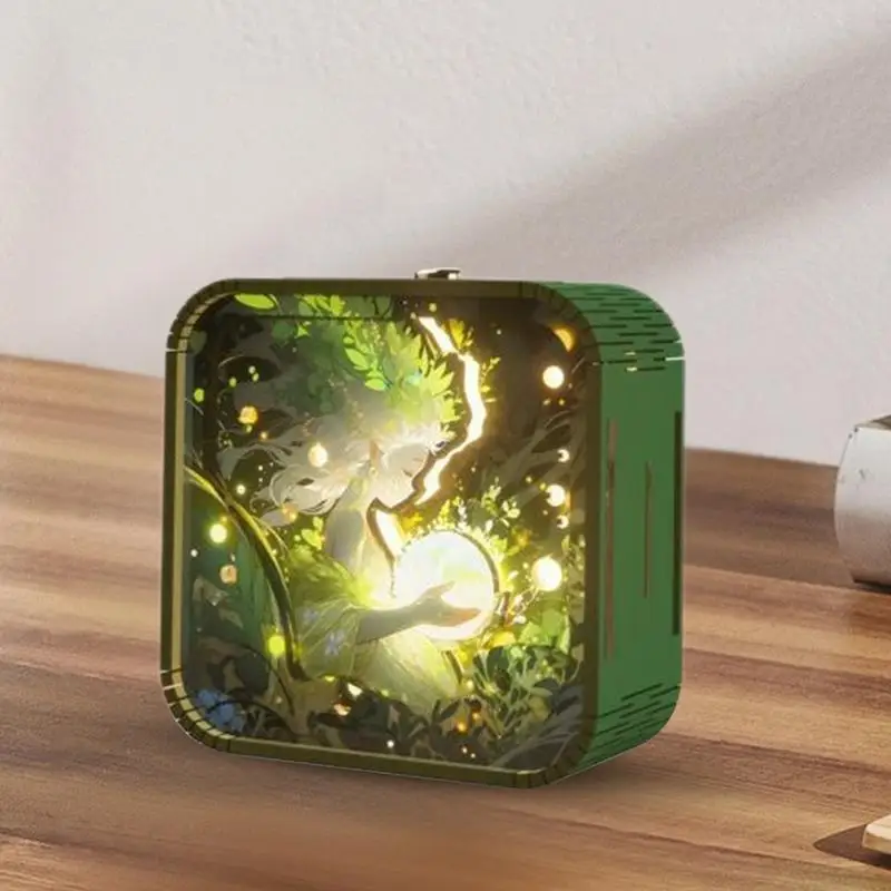 Rompecabezas de madera 3D con lámpara de noche ligera, kits artesanales, lámpara novedosa para mujeres y niños, decoraciones para el hogar para dormitorio y sala de estar