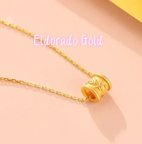 

Золотые подвески Eldorado Gold 24 карат, чистое золото 999 пробы, настоящие подвески-шармы для женщин, подвески для ожерелья + серебряное ожерелье с покрытием.