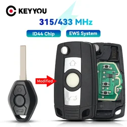 Keyyou 1 SZTUK NOWY zdalny kluczyk samochodowy EWS Sytem do BMW E38 E39 E46 X3 X5 Z3 Z4 1/3/5/7 Series 315/433MHz ID44 Zmodyfikowana wersja