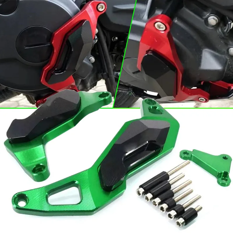 

Motorcycle Engine Stator Case Guard Cover Protector Frame Slider Fit For NINJA400 NINJA250 NINJA 400 250 2018-2023 2020