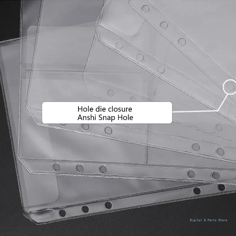 M17F Raccoglitore per notebook in PVC trasparente da 10 pezzi, formato a fogli sciolti, ricaricabile