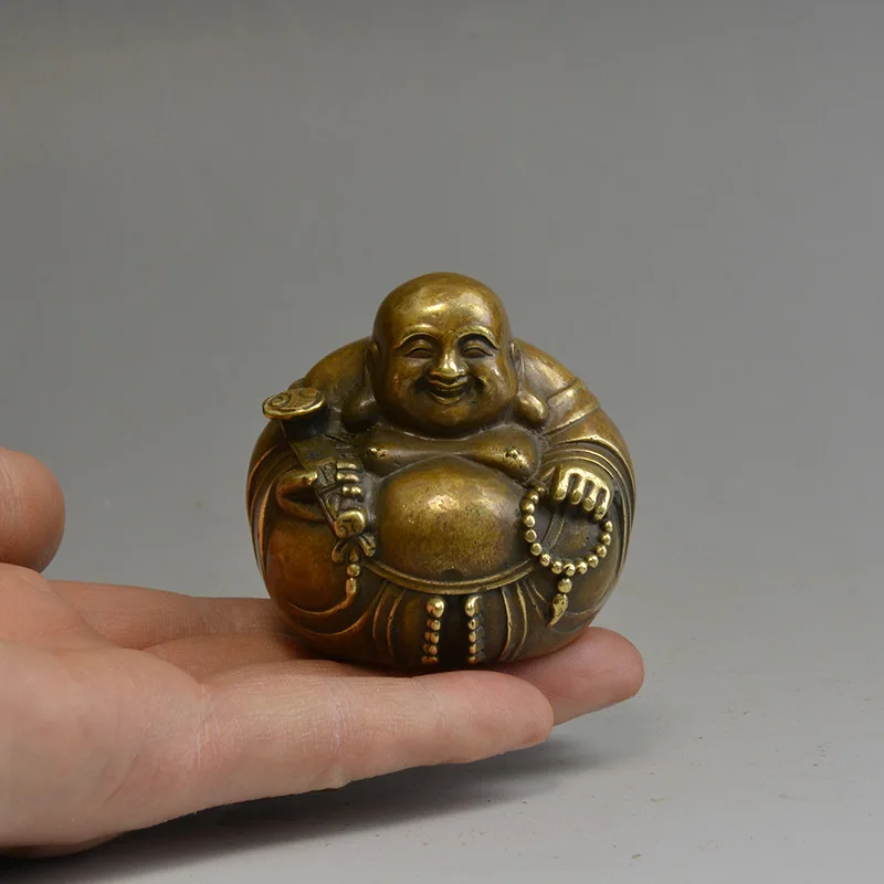 

Harmonious classical bronze Buddha Maitreya Buddha Small ornaments