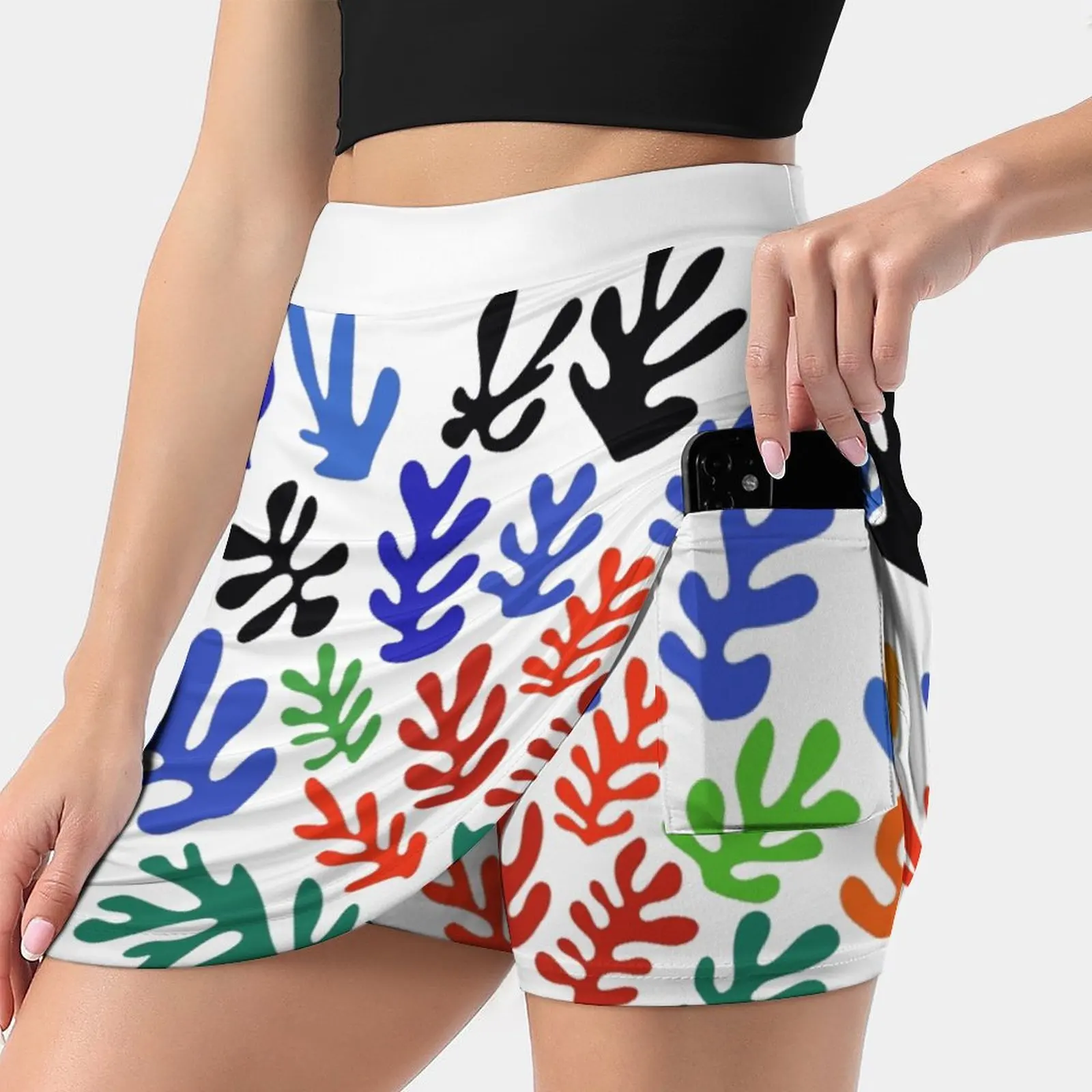 Matisse Floral Pattern #1 Women's skirt Mini Skirts A Line Skirt With Hide Pocket Pattern Abstract Art Minimal Art Minimalistic