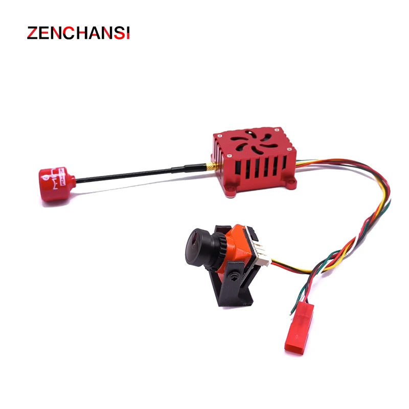 

Newest 5.8G VTX Video Transmitter CNC shell 1.6W High Power and CMOS 1500TVL B19 Mini FPV Camera 2.1mm Lens for RC Playing Drone