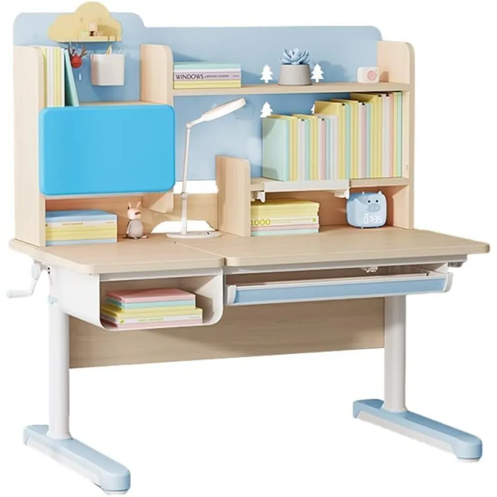 

Solid wood and sloping tabletop children's table, adjustable height, environmentally friendly design, perfect children's table
