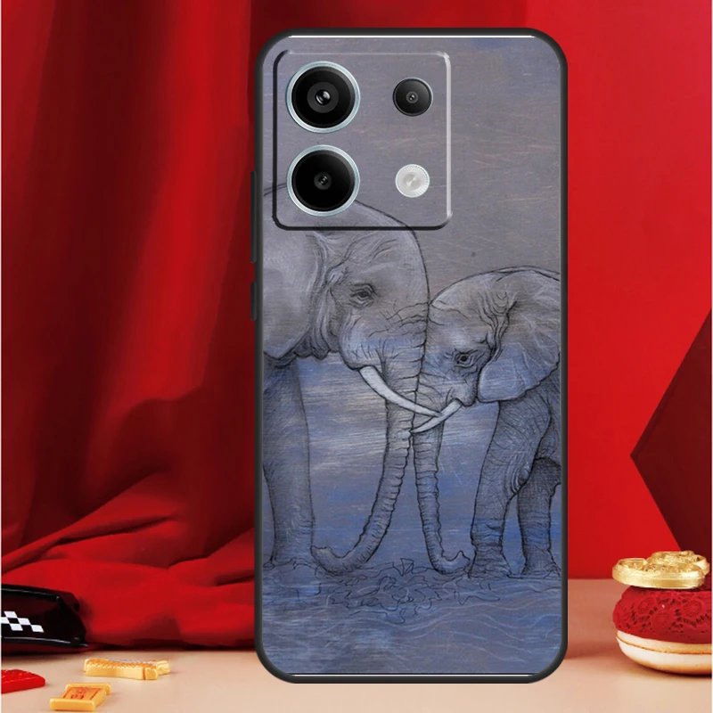 Cute Elephant Case For Xiaomi Redmi Note 13 Pro 12 11 9 10 Pro 12S 11S 10S 9S Redmi 12 10C 12C 13C Cover