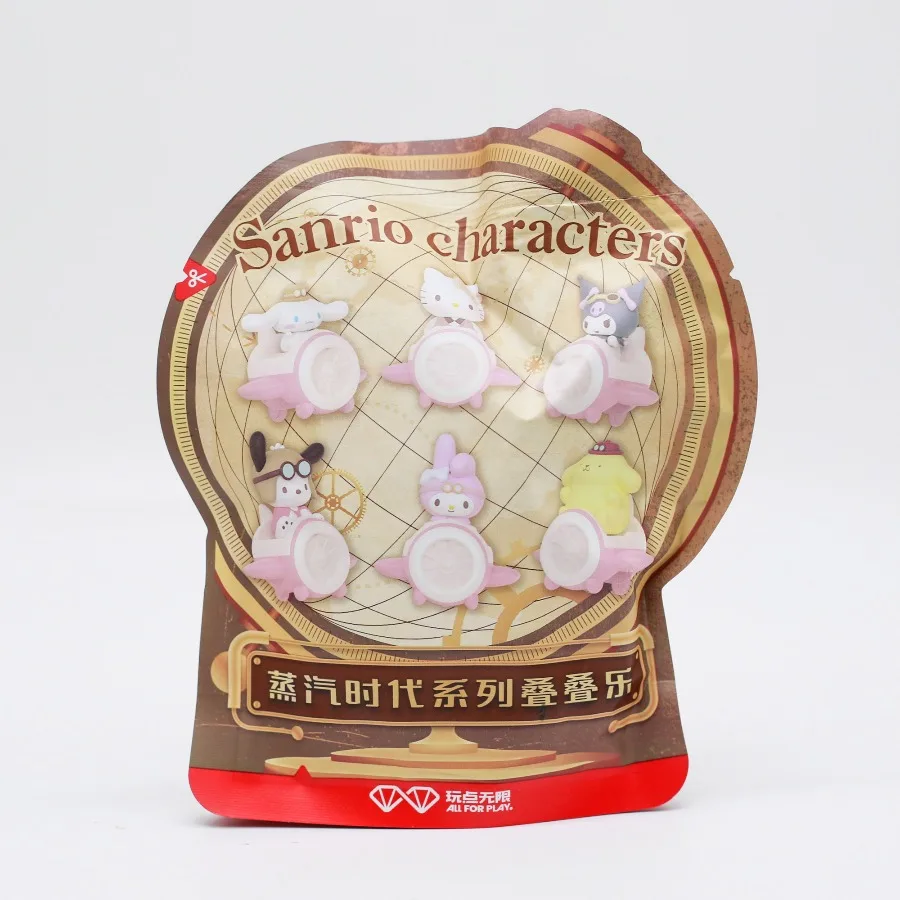 Echte Sanrio Karakter De Steam Age Serie Kawaii Hello Kitty My Melody Cinnamoroll Kuromi Blind Bag Verjaardagscadeau Trendy Speelgoed