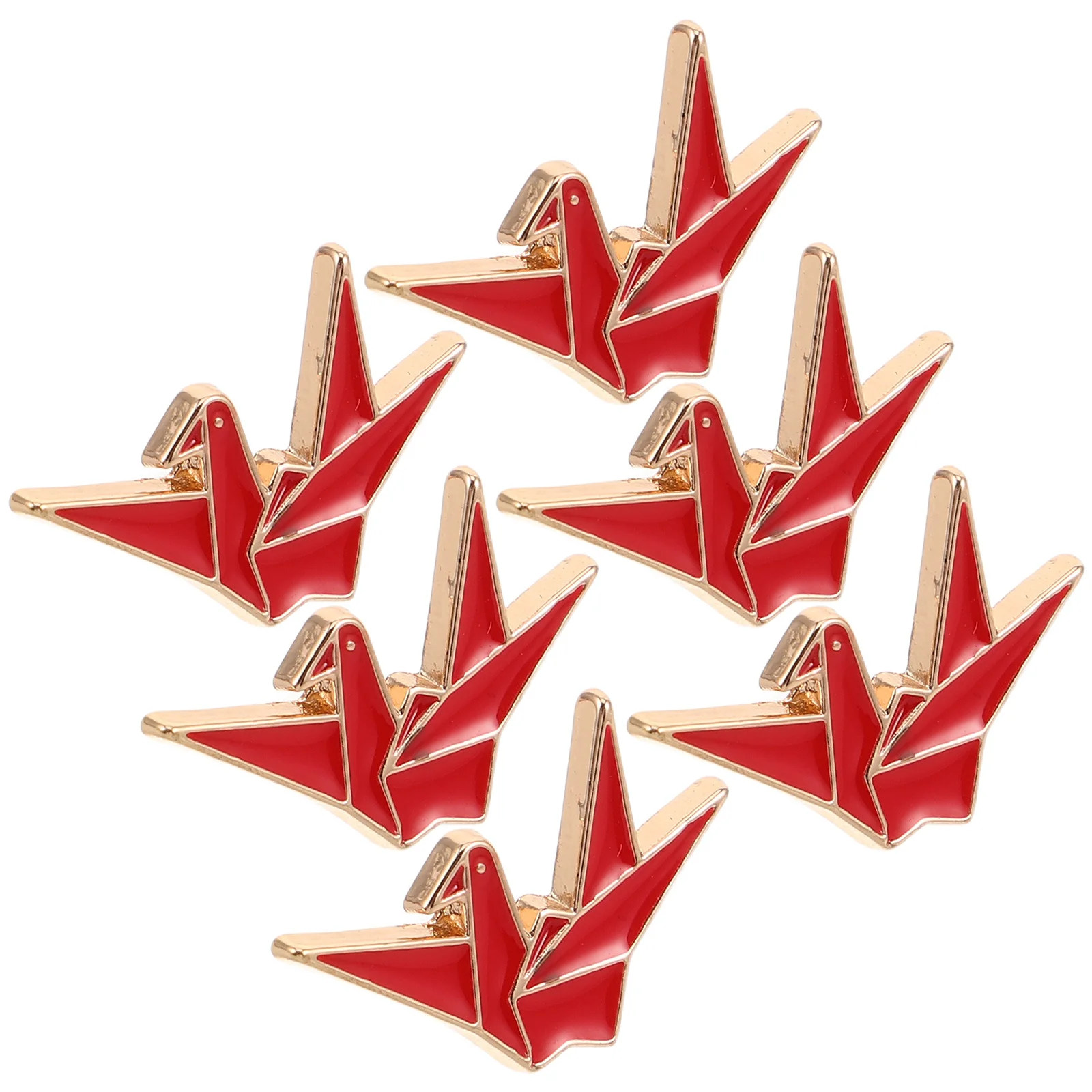 

6Pcs Paper Cranes Brooch Delicate Ladies Alloy Pin Creative Badge for Clothing Accessories Fun Artistic Flair Aesthetic Pins
