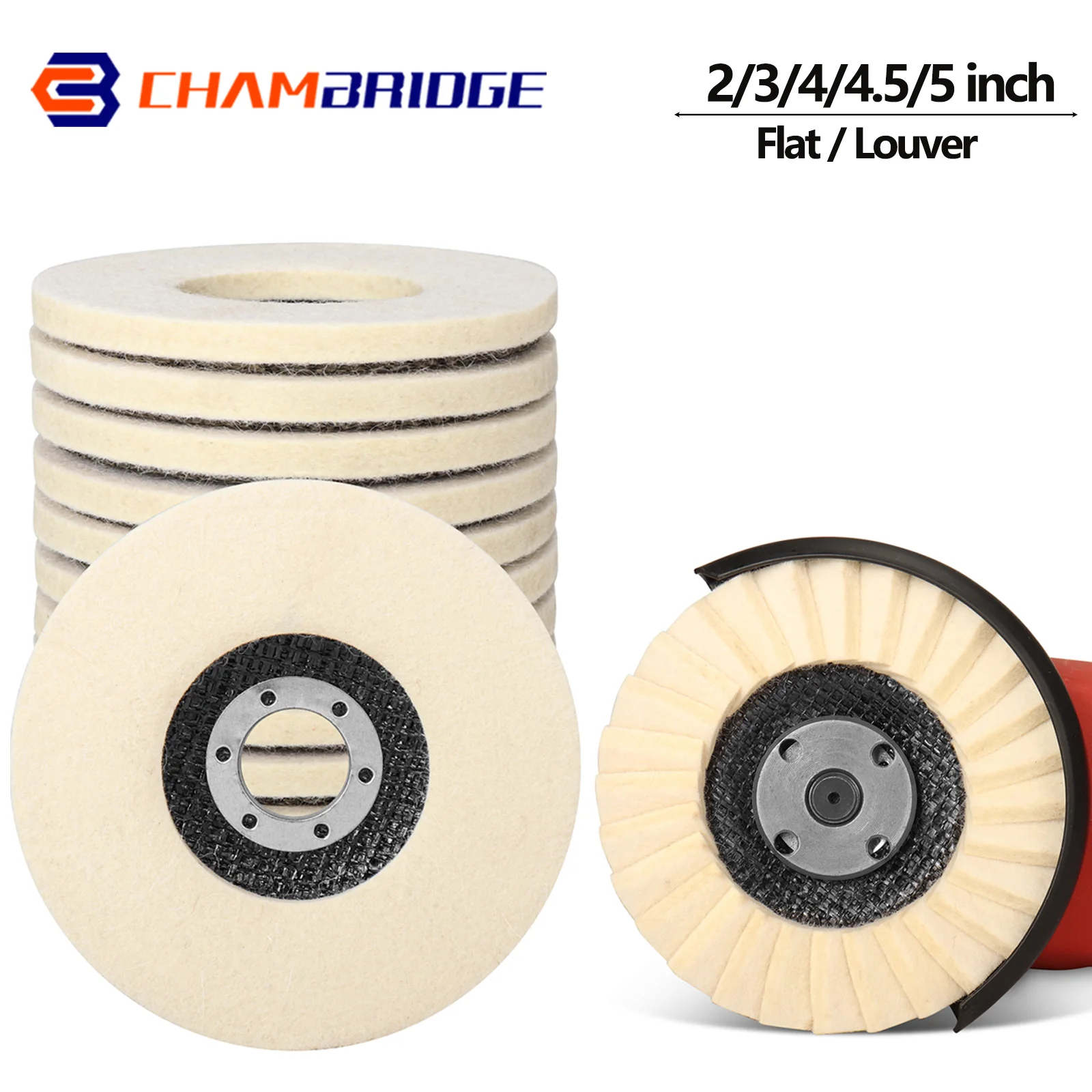 

1Pc 2/3/4/4.5/5 Inch Wool Polishing Wheels Buffing Pad for Angle Grinder Grinding Disc Metal Marble Glass Polishing & Abrasives