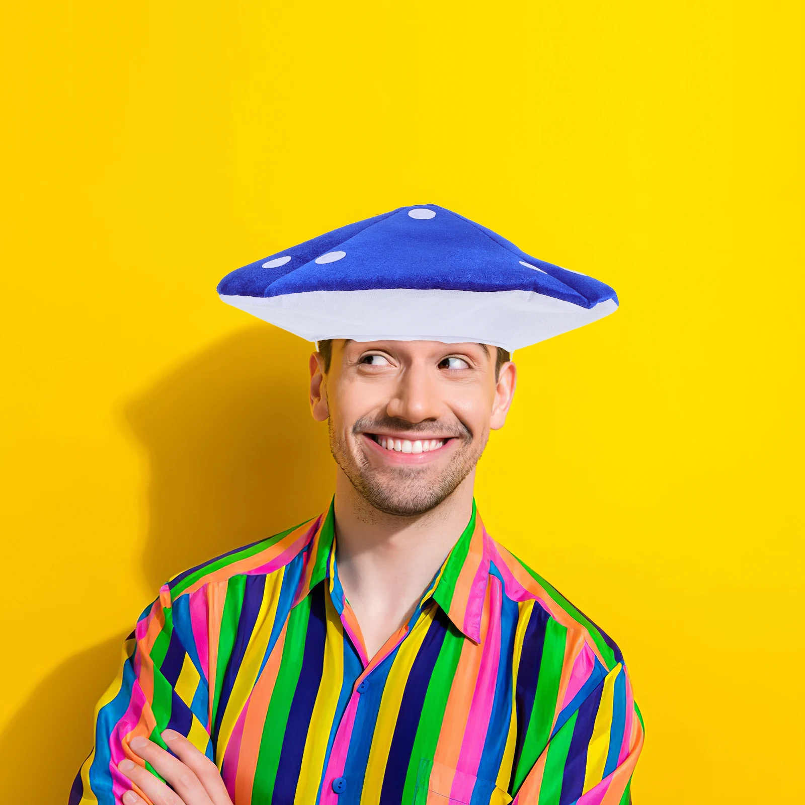 

1pcs Mushroom Hat Headwear Oversized Adult Funny Food Hat For Cosplay Halloween Party Festival Gnome Costume Accessory