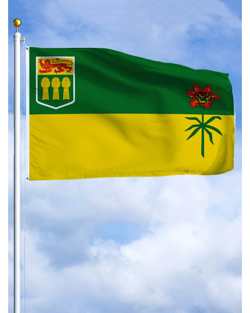 60×90 90x150 120×180CM Saskatchewan Emblem Flag Canada Polyester Printed Banner Tapestry For Decor