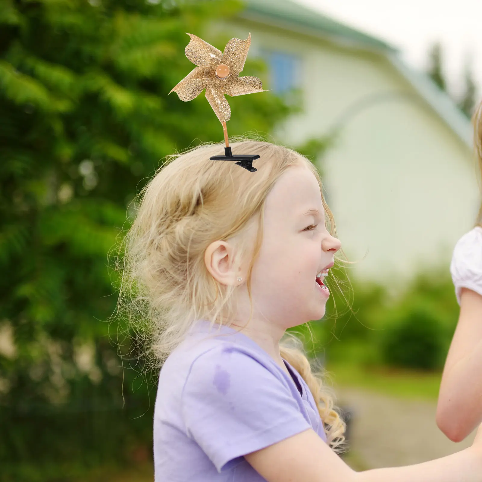 

24Pcs Windmill Hair Barrettes Cute Rotating Clips for Girls Sequin Glitter Hair Accessories Windmill Barrettes