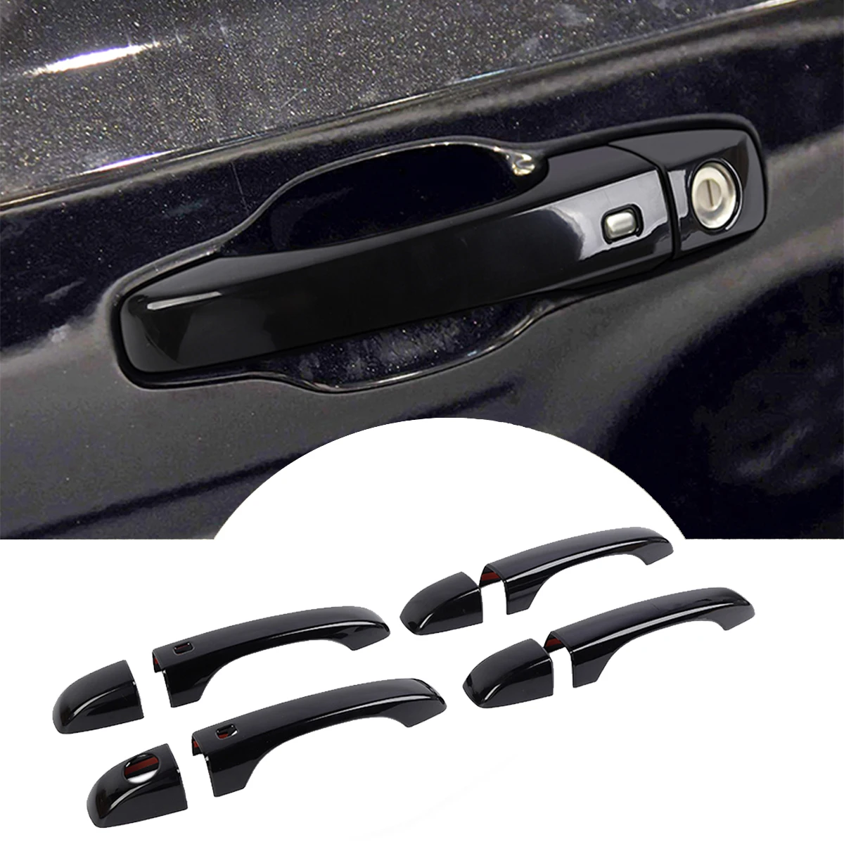Door Grab Handle Decoration Cover Trim Protectors for Chrysler 300 300C 2011-2023 Dodge JCUV 2011-2020 Car Exterior Accessories