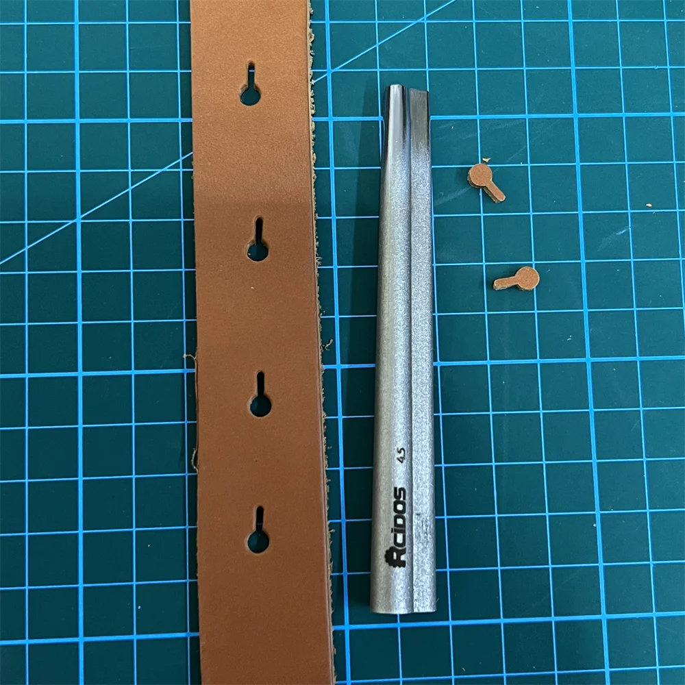 RCIDOS 4.5x9x1.5mm Manual DIY leather small bell shape hole puncher, leather belt hole cutter,Japan DC53 Steel,no in stock,7days