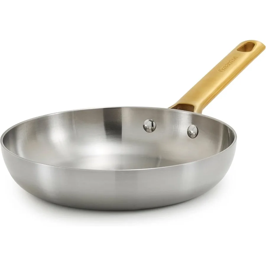 

Stainless Steel TriPly Reserve 8 Frying Pan Skillet Multiclad Cookware for Professional Kitchen Use PFASFree NonStick Surface C