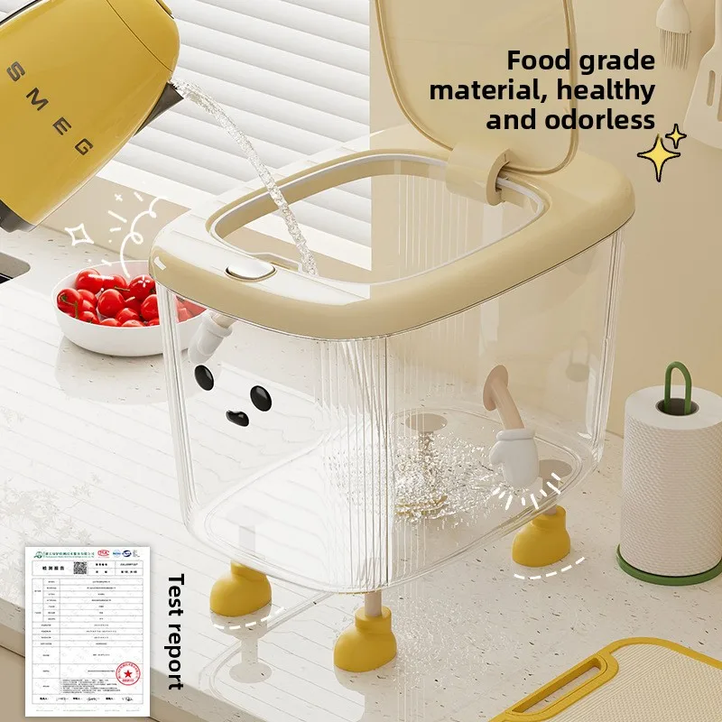 insect-proof moisture-proof pressing rice tank sealed large-capacity storage box interesting hand and foot rice storage box