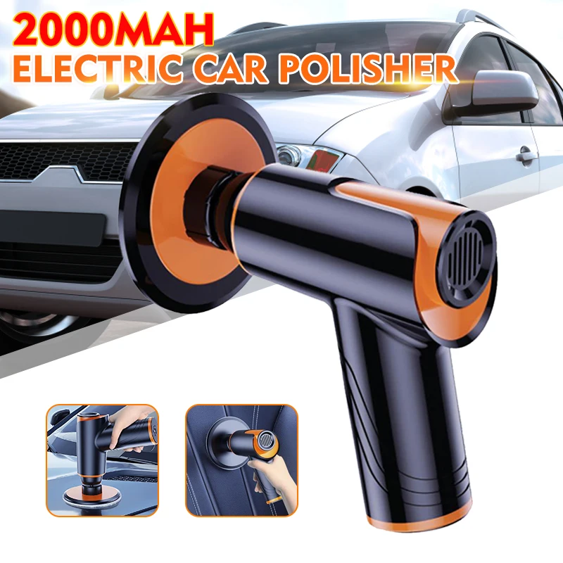 

Wireless Car Polisher Multi-functional Electric Car Polishing Cleaning Machine USB Rechargeable Angle Grinder Auto Waxing Tools