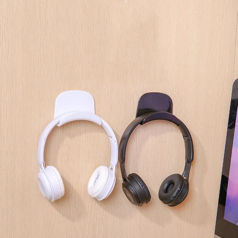 Punch-free Head-mounted Headphone Bracket Storage Hook Dormitory Wall-mounted Computer Headset Holder Earphone Display Stand