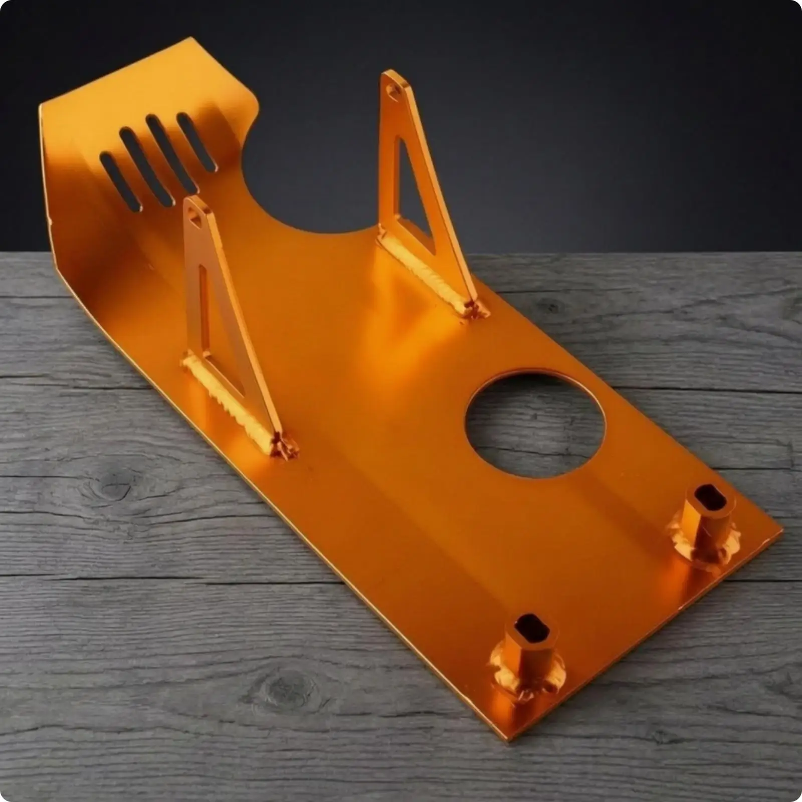 Engine Guard Plate for 125 140CC Motorcycle Aluminum Skid Plate with Ventilation Slots and Mounting Points