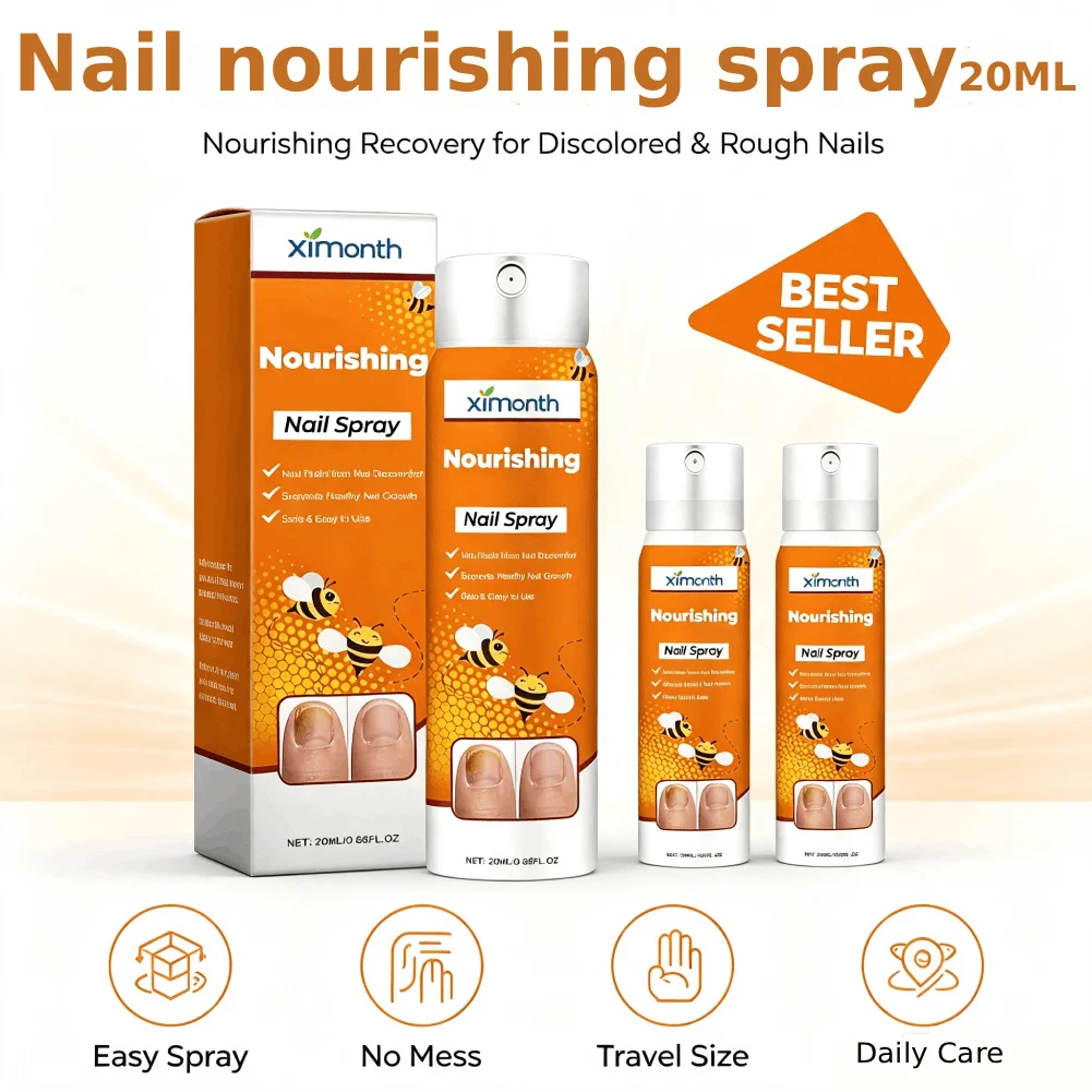 Nail Care Spray 20ml Bee Venom Soothe Nail Discomfort Support Healthy Nail Growth Repair Rough Cracked Nails & Cuticles Spray
