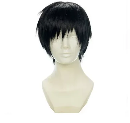 12 "Herren kurze Cosplay volle Perücken Hitze beständigkeit Faser synthetisches Haar das verlorene Grab Kylin Zhang Orihara Izaya