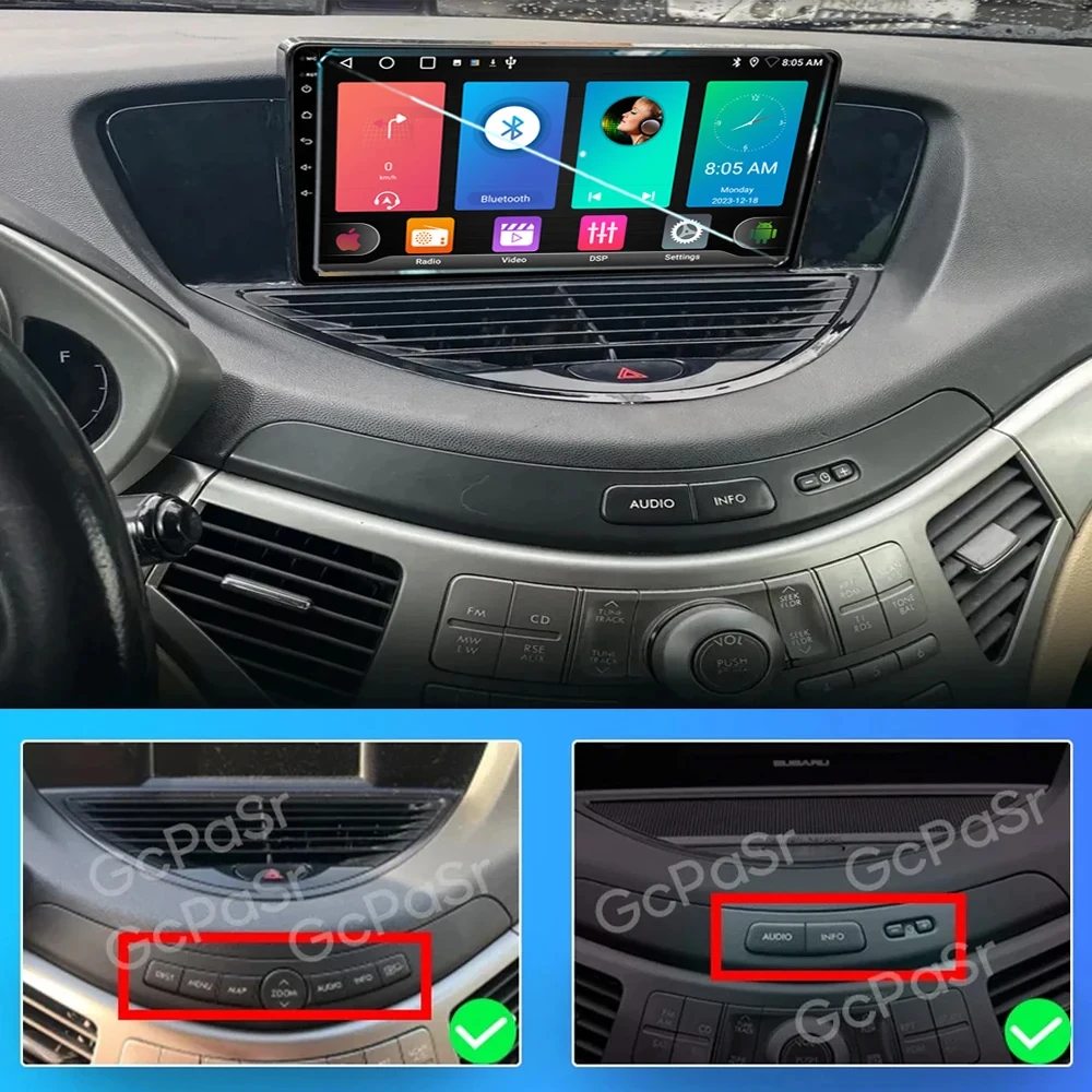 Car Auto Radio Multimed For Subaru Tribeca 2007 -2011 Android 13 7862CPU Multimedia Player Autoradio System Touch Screen 4G WiFi