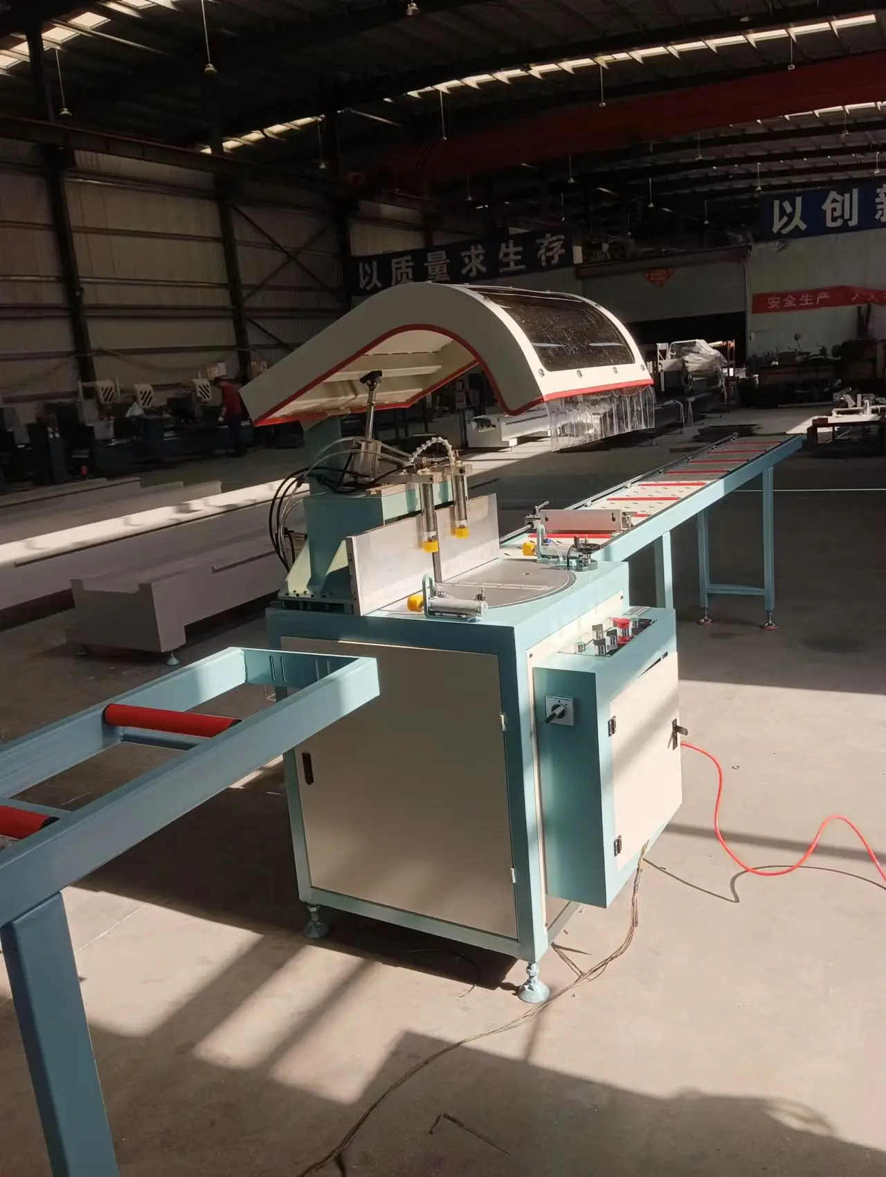 Economical Single Head Manual Saw Machine for Aluminium & UPVC New Used in Italy Window Making Machinery Motor PLC Construction
