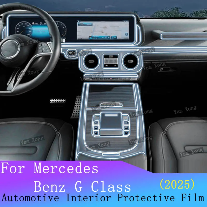 

For Mercedes Benz G Class 2025 Full set interior film Anti-Scratch Film Car Panel Film Dashboard Protective Sticker Accessories