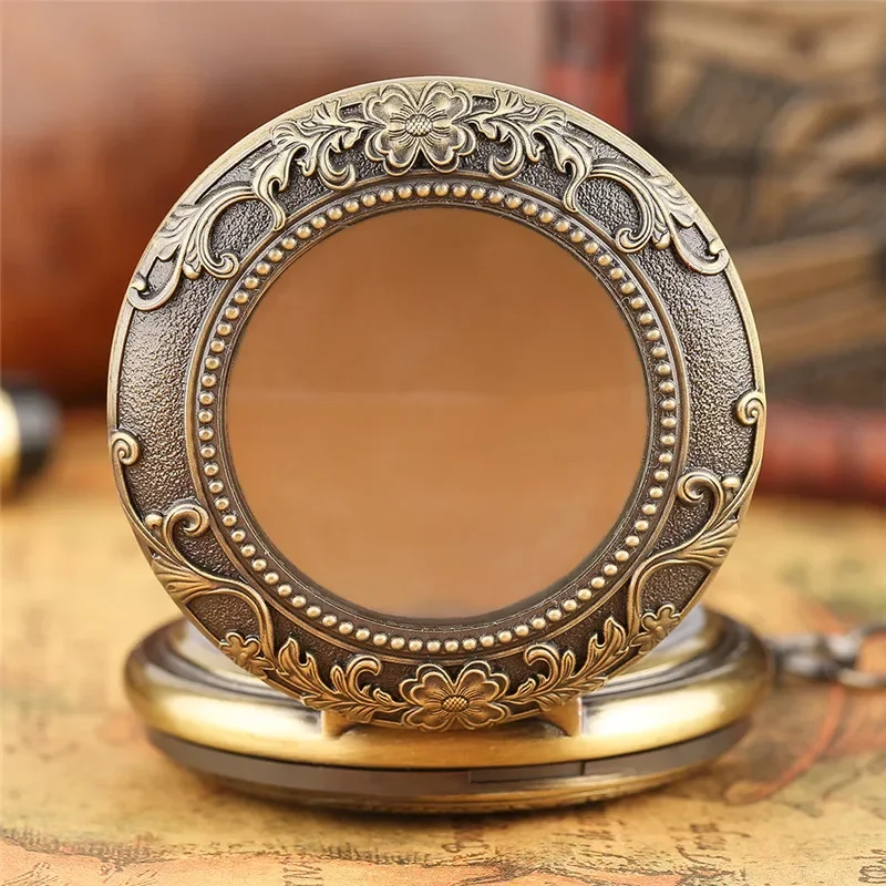 Antique Style Men Women Hand Winding Mechanical Pocket Watch Roman Numerals Display Skeleton Watches FOB Pendant Chain Gifts