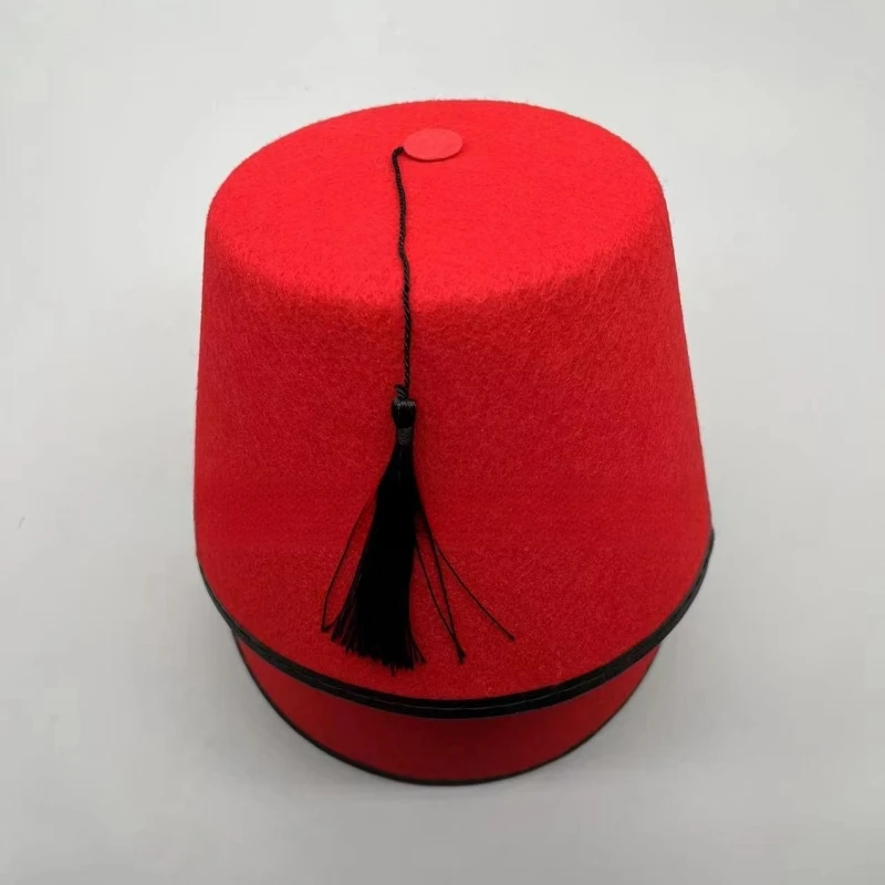 Fez Morocco indyk czapka muzułmańskie czapki dla mężczyzn fedory płasko zakończony modlitwa Kufi Islam hidżab muzułmański saudyjski Turban Freeshipping