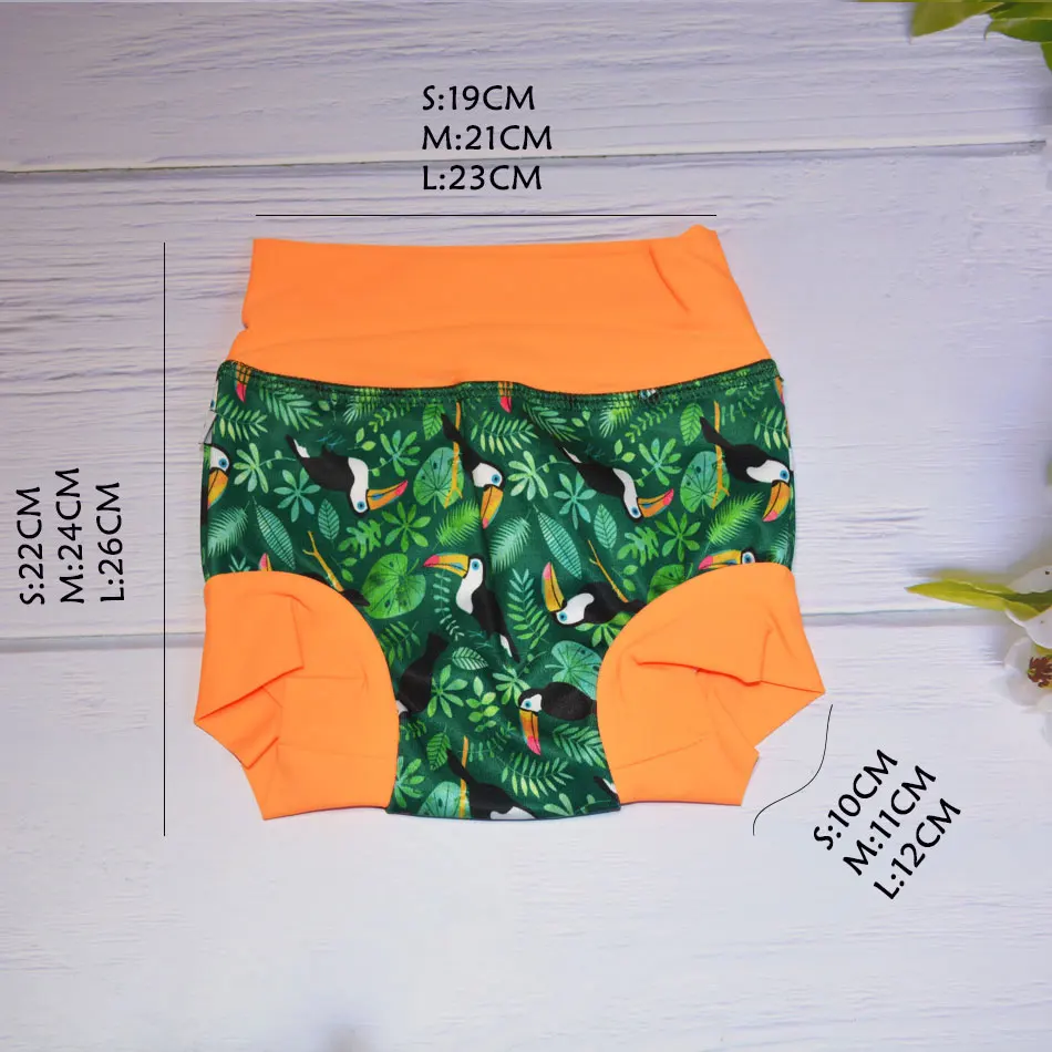 Eezkoala  Infant Children Leakproof Swimming Diapers Newborn Baby High Waist Swim Trunks Baby Cartoon Printed  Training Pants