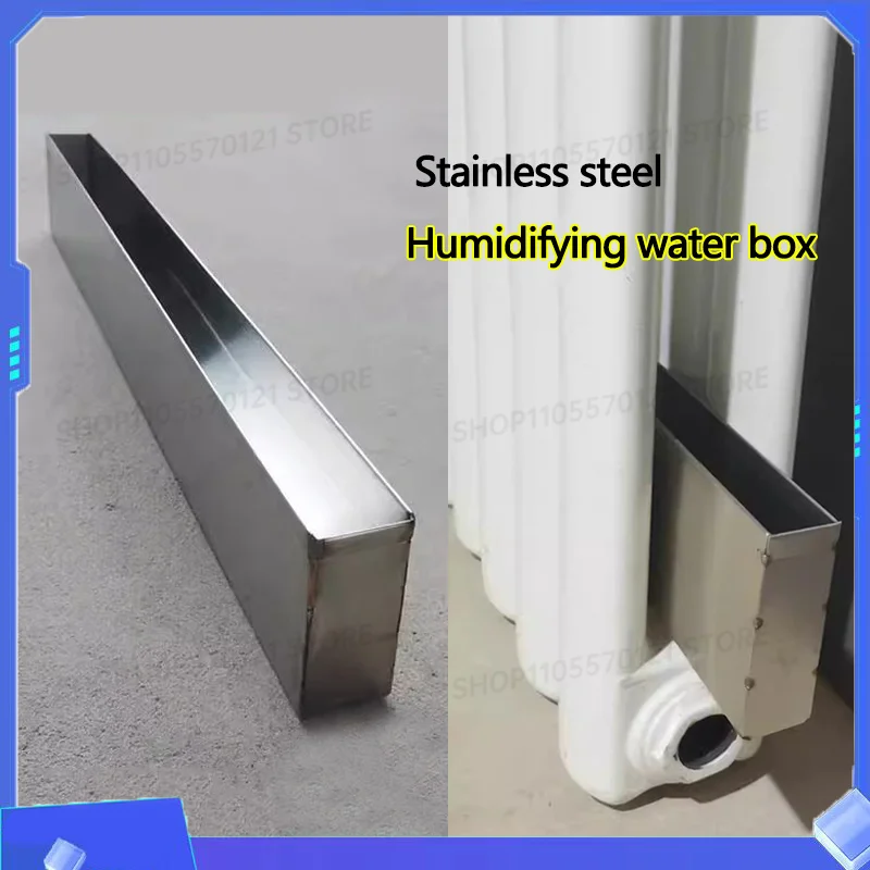 Stainless Steel Humidifier for radiator Narrow long trough humidifying container Heater Humidification Built-in humidifying box
